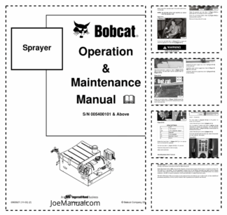 Bobcat Sprayer Attachment Operation and Maintenance Manual 0054 0054