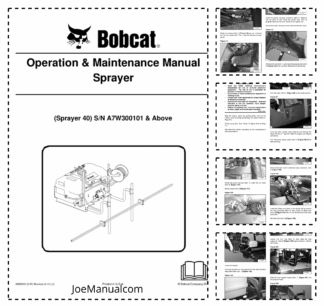 Bobcat Sprayer Attachment Operation and Maintenance Manual A7W3 A7W3