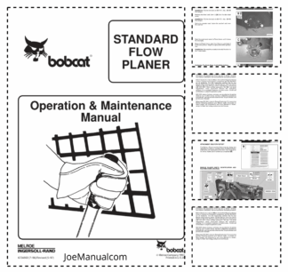 Bobcat Standard Flow Planer Operation and Maintenance Manual
