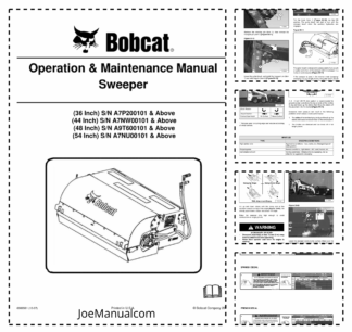 Bobcat Sweeper 36 44 48 54 Operation and Maintenance Manual