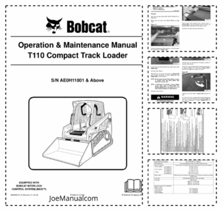 Bobcat T110 Compact Track Loader Operation and Maintenance Manual AE0H 2010