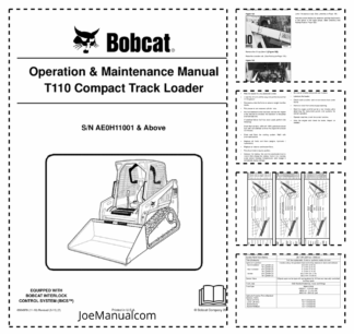 Bobcat T110 Compact Track Loader Operation and Maintenance Manual AE0H 2011