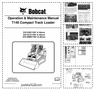 Bobcat T140 Compact Track Loader Operation and Maintenance Manual 5293 5313 A8M5