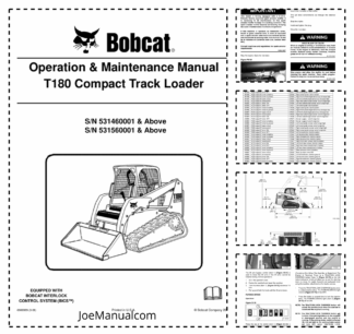 Bobcat T180 Compact Track Loader Operation and Maintenance Manual 5314 5315 2006