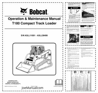 Bobcat T180 Compact Track Loader Operation and Maintenance Manual A3LL1