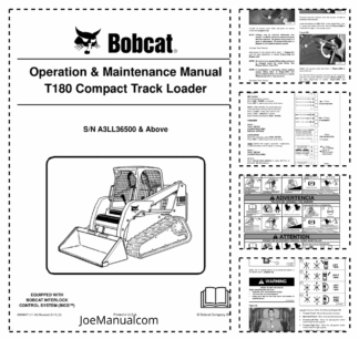 Bobcat T180 Compact Track Loader Operation and Maintenance Manual A3LL3 and Above
