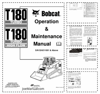 Bobcat T180 Turbo High Flow Compact Track Loader Operation and Maintenance Manual 5242