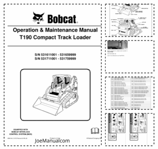 Bobcat T190 Compact Track Loader Operation and Maintenance Manual 5316 5317 2008