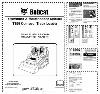 Bobcat T190 Compact Track Loader Operation and Maintenance Manual A3LN A3LP 2009