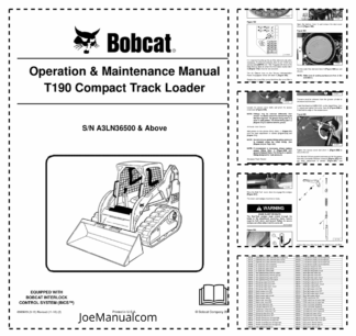Bobcat T190 Compact Track Loader Operation and Maintenance Manual A3LN3 2010