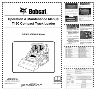 Bobcat T190 Compact Track Loader Operation and Maintenance Manual A3LN3 2011