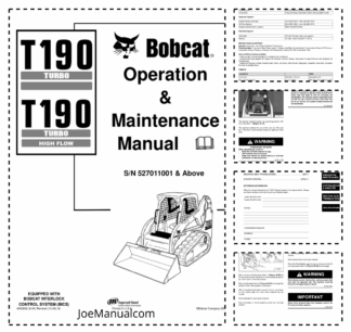 Bobcat T190 Turbo High Flow Compact Track Loader Operation and Maintenance Manual 5270