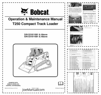 Bobcat T250 Compact Track Loader Operation and Maintenance Manual 5318 5319