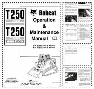 Bobcat T250 Turbo High Flow Compact Track Loader Operation and Maintenance Manual 5250 5251 2006