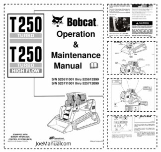 Bobcat T250 Turbo High Flow Compact Track Loader Operation and Maintenance Manual 5250 5251