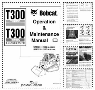 Bobcat T300 Turbo High Flow Compact Track Loader Operation and Maintenance Manual 5254 5255 2006