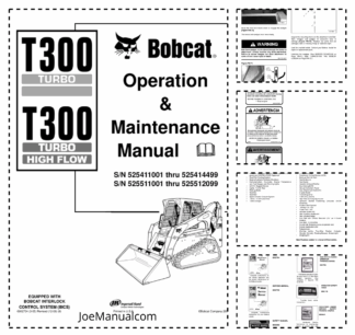 Bobcat T300 Turbo High Flow Compact Track Loader Operation and Maintenance Manual 5254 5255