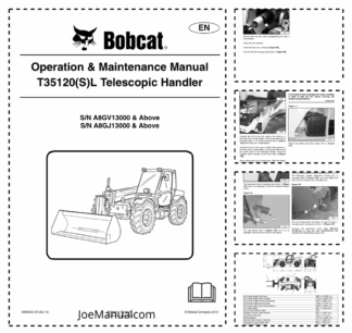 Bobcat T35120 Telescopic Handler Operation and Maintenance Manual A8GV A8GJ