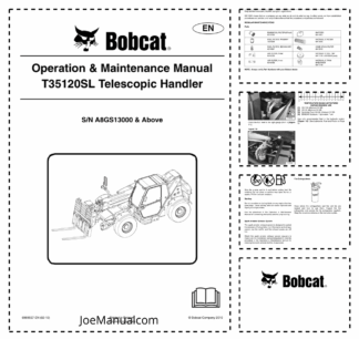 Bobcat T35120SL Telescopic Handler Operation and Maintenance Manual A8GS