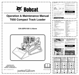 Bobcat T650 Compact Track Loader Operation and Maintenance Manual A3P0 43v