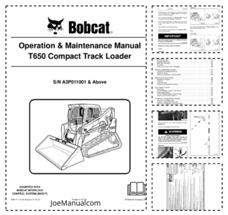 Bobcat T650 Compact Track Loader Operation and Maintenance Manual A3P0