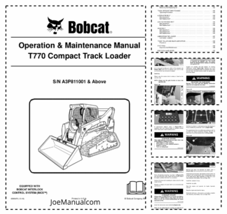 Bobcat T770 Compact Track Loader Operation and Maintenance Manual A3P8