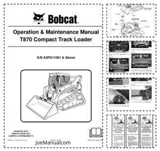 Bobcat T870 Compact Track Loader Operation and Maintenance Manual A3PG 43v