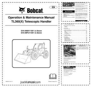 Bobcat TL360X Telescopic Handler Operation and Maintenance Manual AN6H ANFU