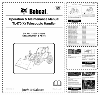 Bobcat TL470X Telescopic Handler Operation and Maintenance Manual ANL7 ANMG