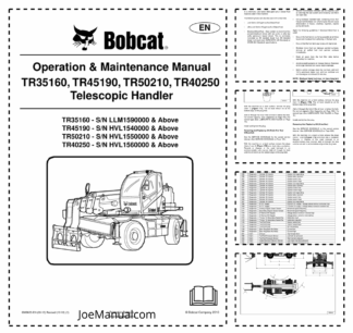 Bobcat TR35160 TR45190 TR50210 TR40250 Telescopic Handler Operation and Maintenance Manual