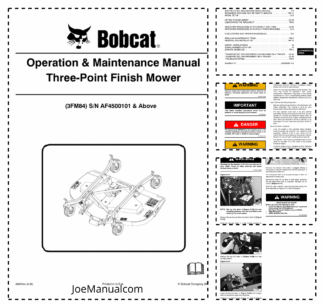 Bobcat Three Point Finish Mower Operation and Maintenance Manual AF45