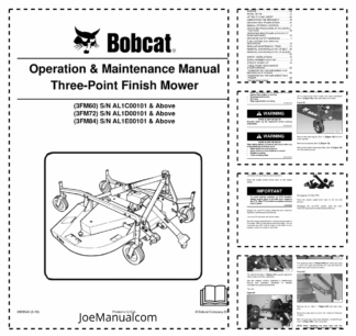 Bobcat Three Point Finish Mower Operation and Maintenance Manual