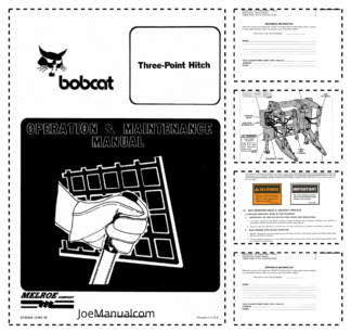 Bobcat Three-Point Hitch Operation and Maintenance Manual