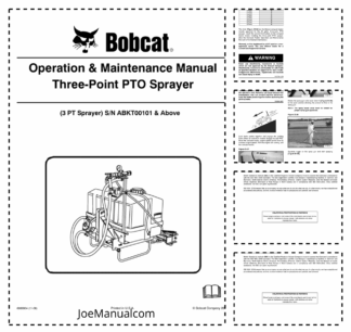 Bobcat Three-Point PTO Sprayer Operation and Maintenance Manual ABKT