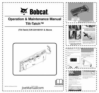 Bobcat Tilt-Tatch Operation and Maintenance Manual
