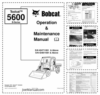 Bobcat Toolcat 5600 B-Series Utility Work Machine Operation and Maintenance Manual