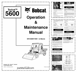 Bobcat Toolcat 5600 Utility Work Machine Operation and Maintenance Manual 5205