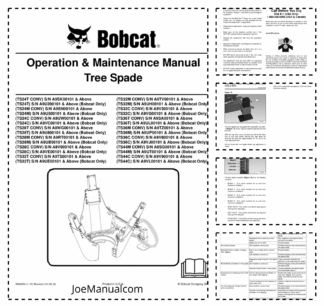 Bobcat Tree Spade All Operation and Maintenance Manual