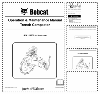 Bobcat Trench Compactor Operation and Maintenance Manual 2233