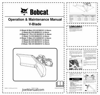 Bobcat V-Blade Operation and Maintenance Manual