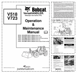 Bobcat V518 V723 Telescopic Tool Carrier Operation and Maintenance Manual 2006