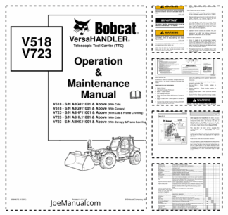 Bobcat V518 V723 Telescopic Tool Carrier Operation and Maintenance Manual 2007