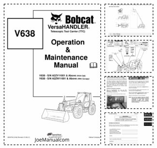 Bobcat V638 Telescopic Tool Carrier Operation and Maintenance Manual A2ZV A2ZW 2006