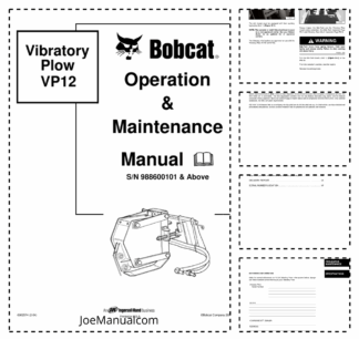 Bobcat VP12 Vibratory Plow Operation and Maintenance Manual