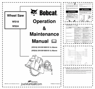 Bobcat WS18 WS24 Wheel Saw Operation and Maintenance Manual