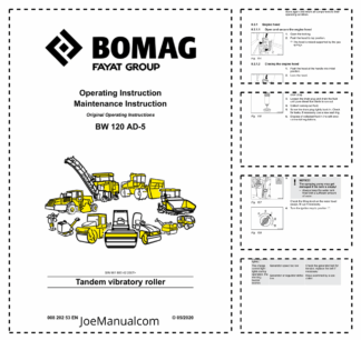 Bomag BW 120 AD-5 Tandem Vibratory Roller Operation and Maintenance Manual