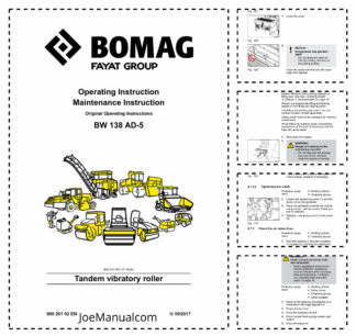 Bomag BW 138 AD-5 Tandem Vibratory Roller Operation and Maintenance Manual