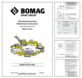 Bomag BW 213 D-5 Operation and Maintenance Manual
