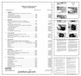 CASE 1085B 1086B Cruz-Air Excavators Service Manual