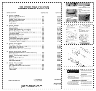 CASE 1150C Crawler Dozer Service Manual